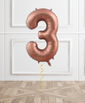 Chocolate Helium Foil Number Balloon