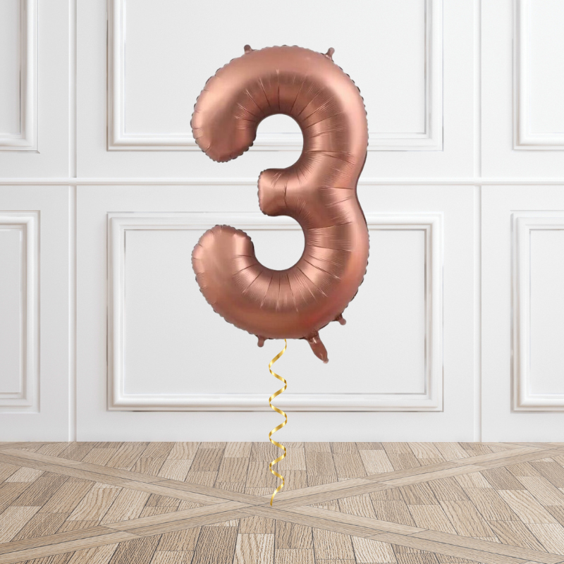 Chocolate Helium Foil Number Balloon