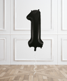 Black Helium Number Balloon