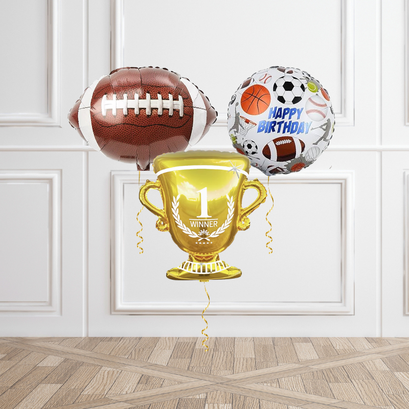 Champion Football Balloon Helium Bunch