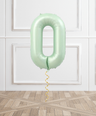 Sage Helium Foil Number Balloon