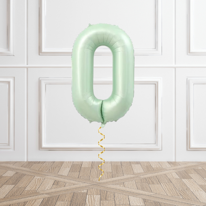 Sage Helium Foil Number Balloon