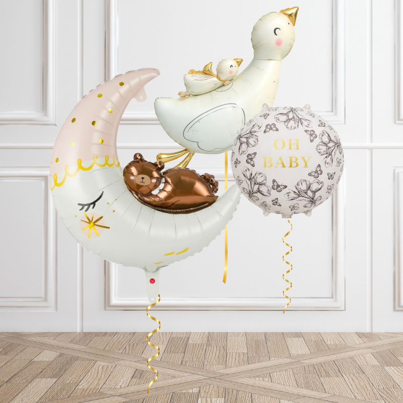 Over the Moon Baby Helium Bunch