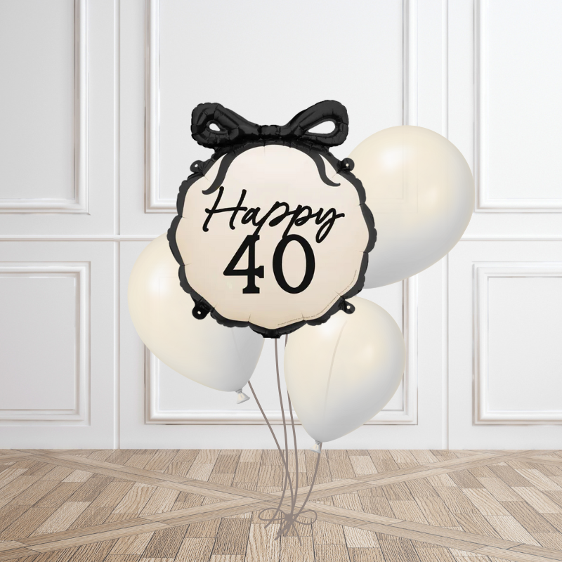 Bow Luxe Milestone Birthday Balloon Bouquet
