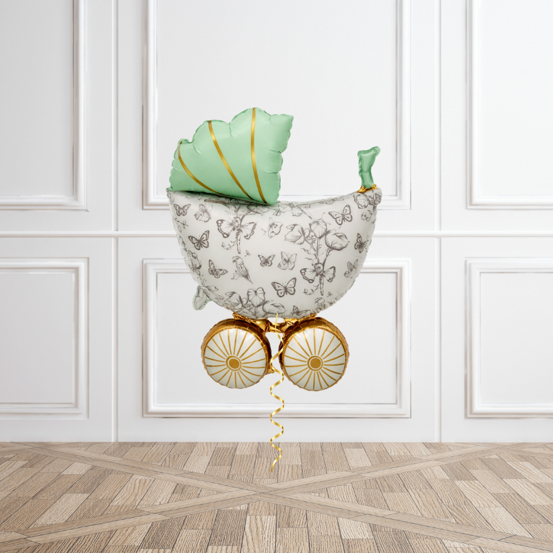 Sage Baby Pram Helium Balloon