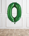 Emerald Helium Number Balloon