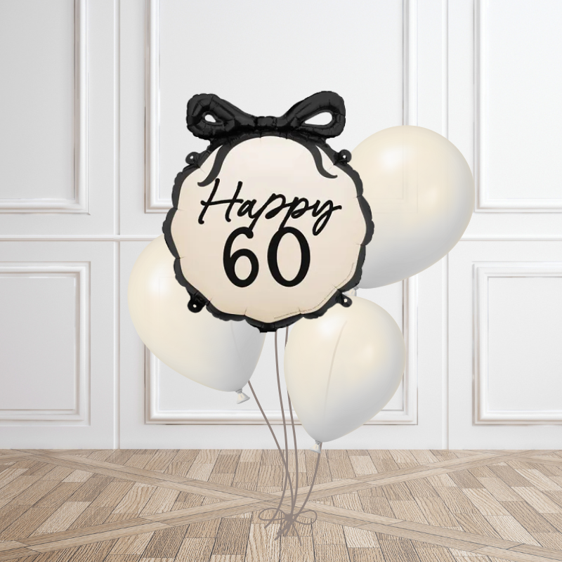 Bow Luxe Milestone Birthday Balloon Bouquet