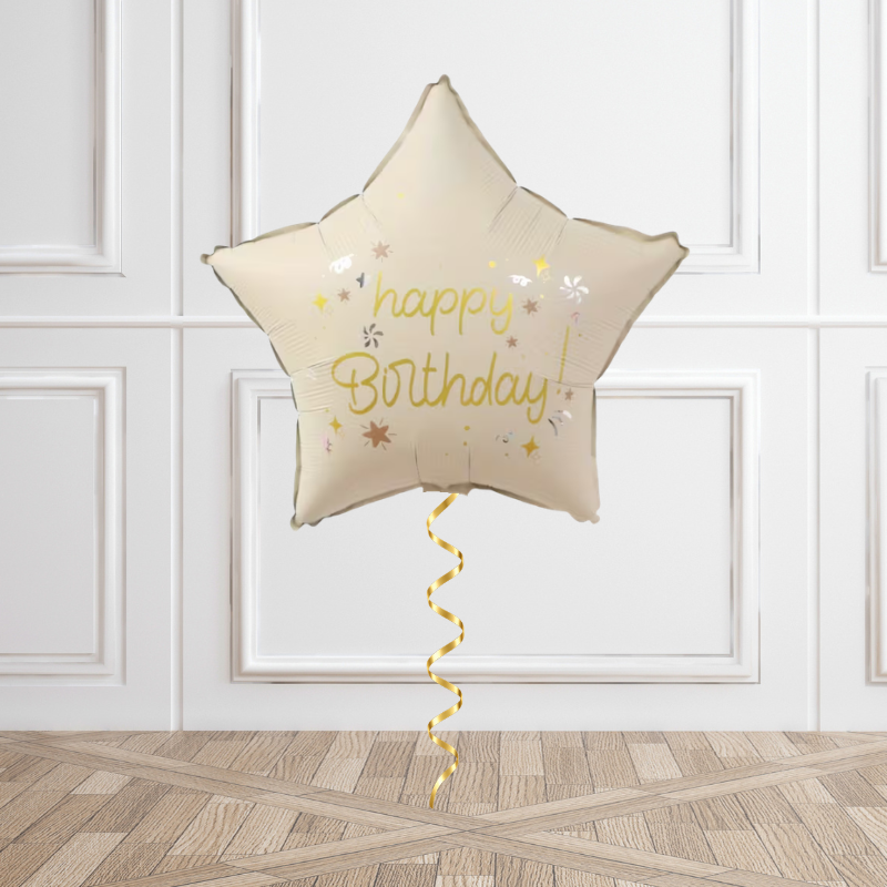 Champagne Wishes Star Helium Balloon