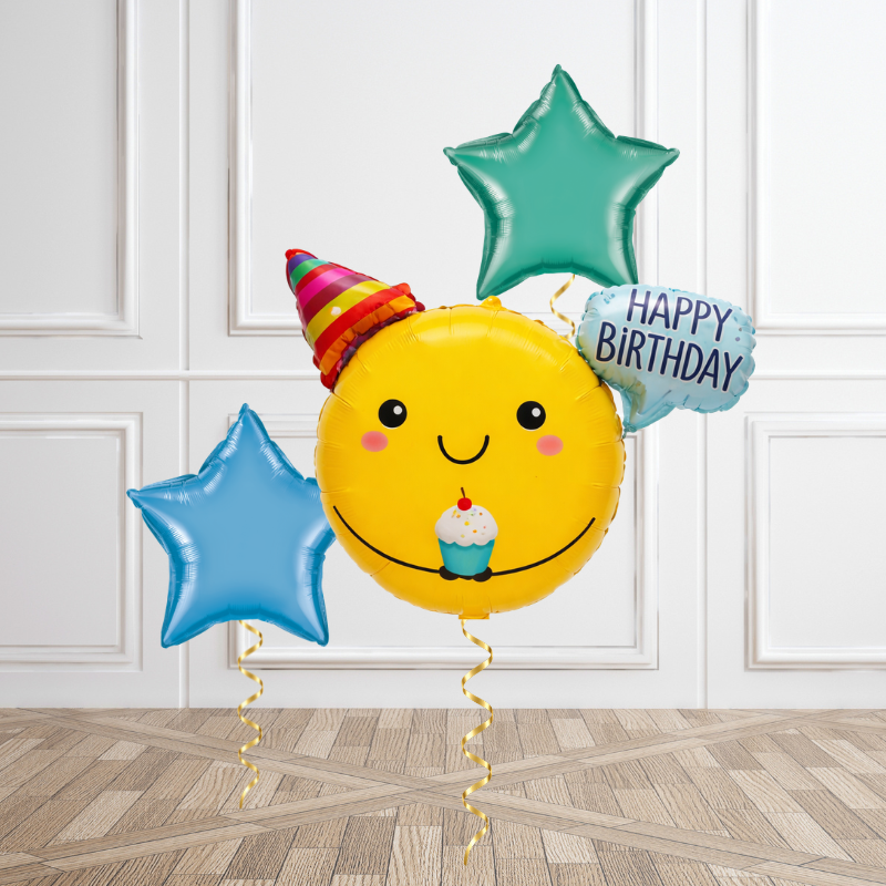 Happy Face Party Balloon Bouquet