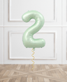 Sage Helium Foil Number Balloon