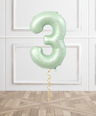 Sage Helium Foil Number Balloon