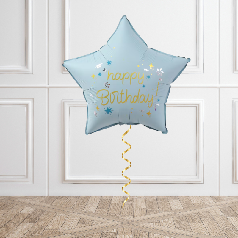 Blue Skies Birthday Star Balloon
