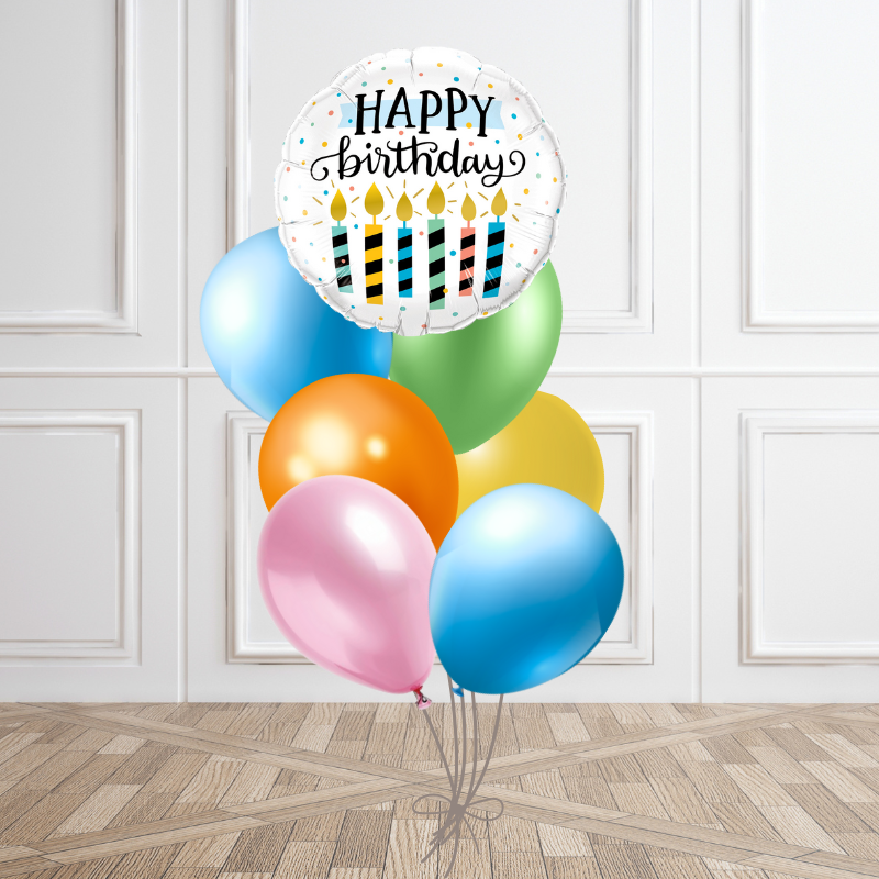 Birthday Candle Pop Balloon Bouquet