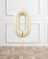 Cream Helium Foil Number Balloon