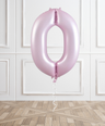 Pink Matte Helium Number Balloon