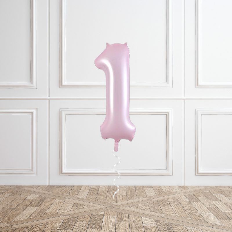Pink Matte Helium Number Balloon
