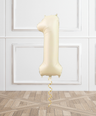 Cream Helium Foil Number Balloon