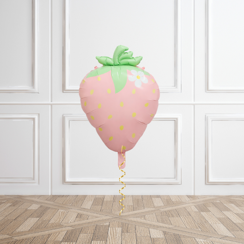 Pastel Pink Strawberry Helium Balloon