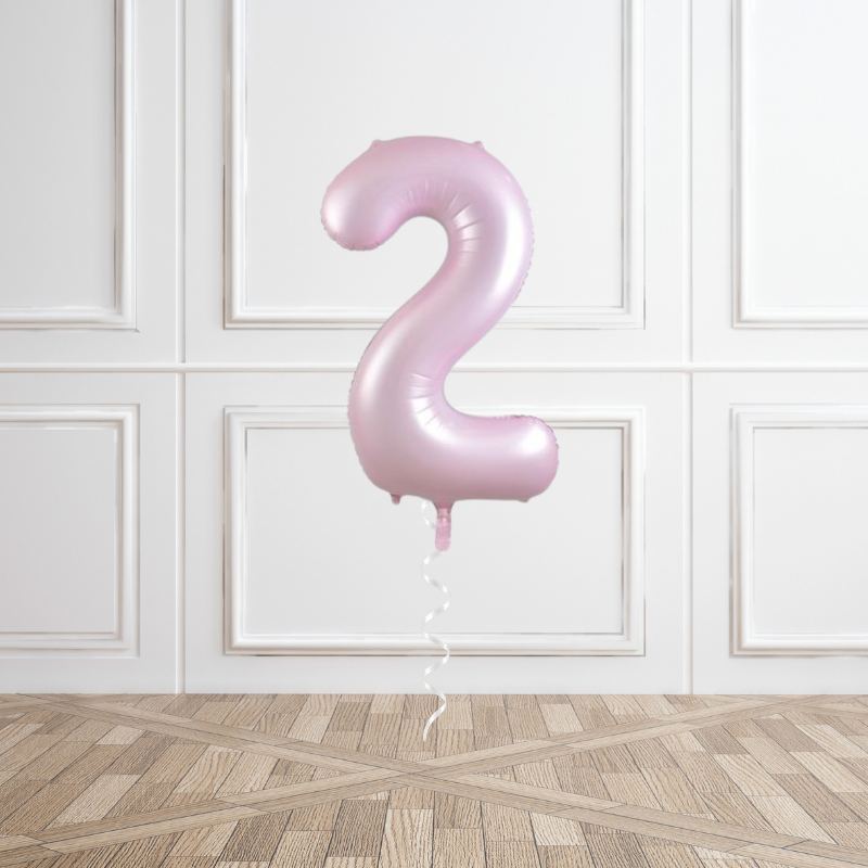 Pink Matte Helium Number Balloon