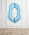 Sky Satin Helium Number Balloon