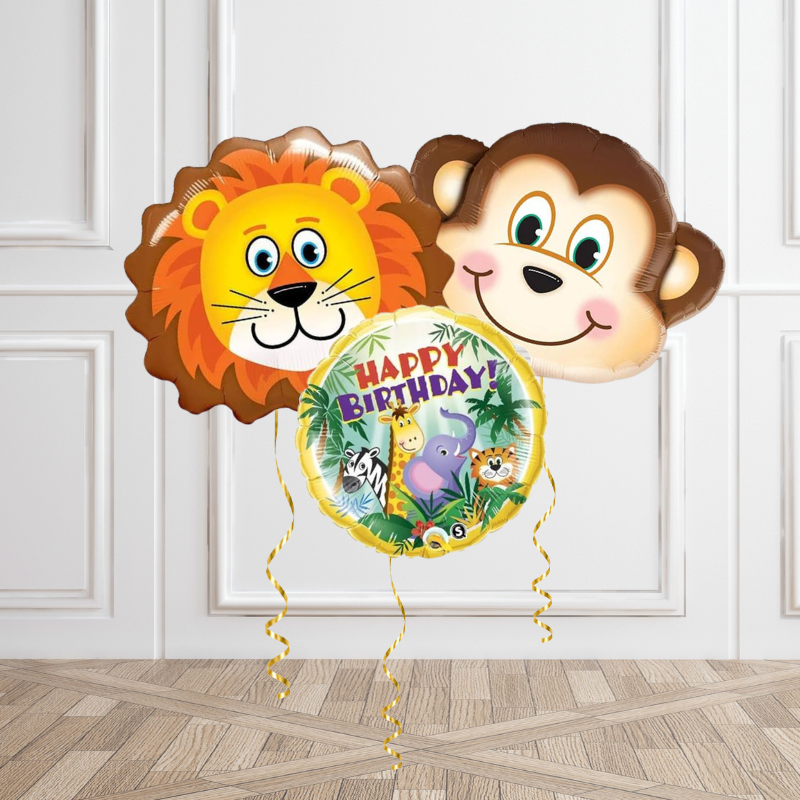 Safari Friends Birthday Balloon Bouquet