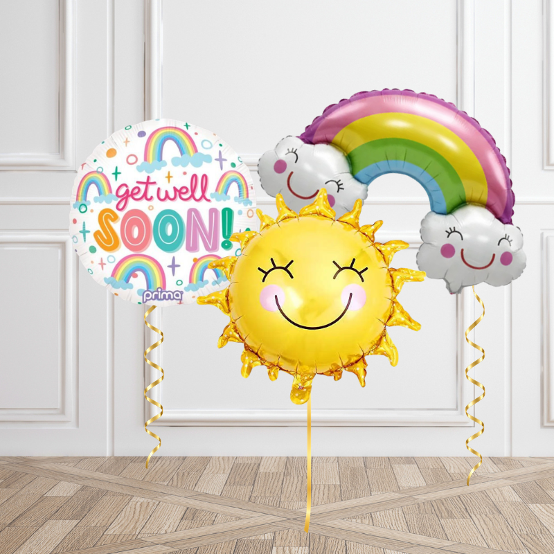 Sunshine Wishes Get Well Helium Bunch