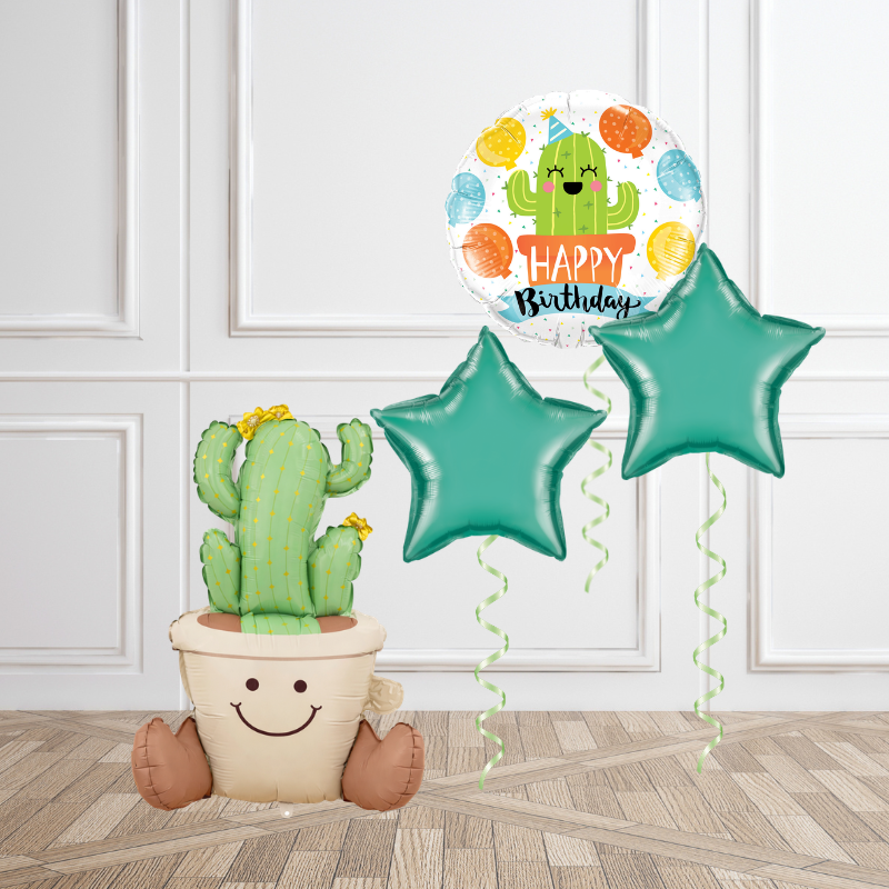 Cactus Birthday Fiesta Balloon Bouquet