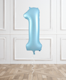 Sky Satin Helium Number Balloon