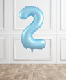 Sky Satin Helium Number Balloon