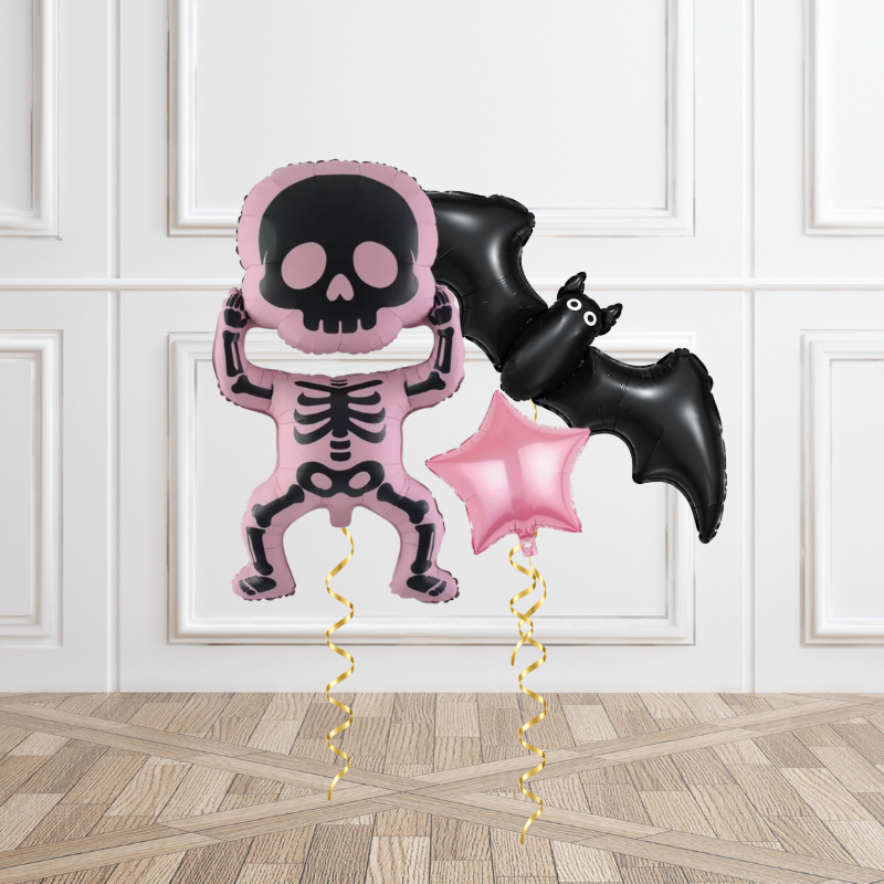Pink or Treat Halloween Helium Balloon Bunch