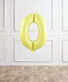 Pastel Yellow Matte Helium Number Balloon