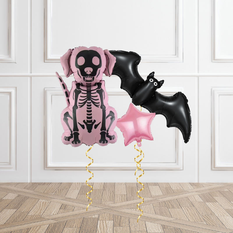Pink or Treat Halloween Helium Balloon Bunch