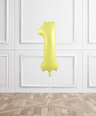 Pastel Yellow Matte Helium Number Balloon