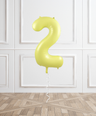 Pastel Yellow Matte Helium Number Balloon