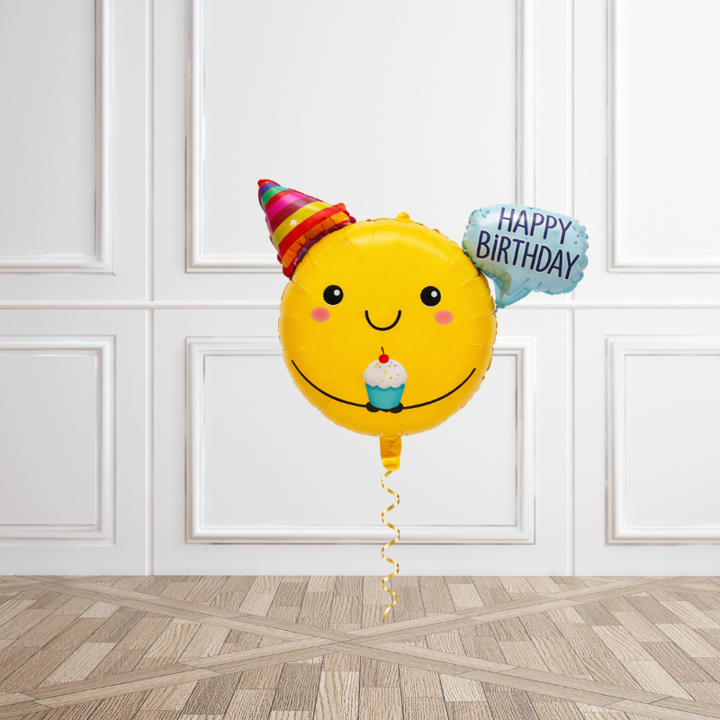 Birthday Smiley Helium Balloon