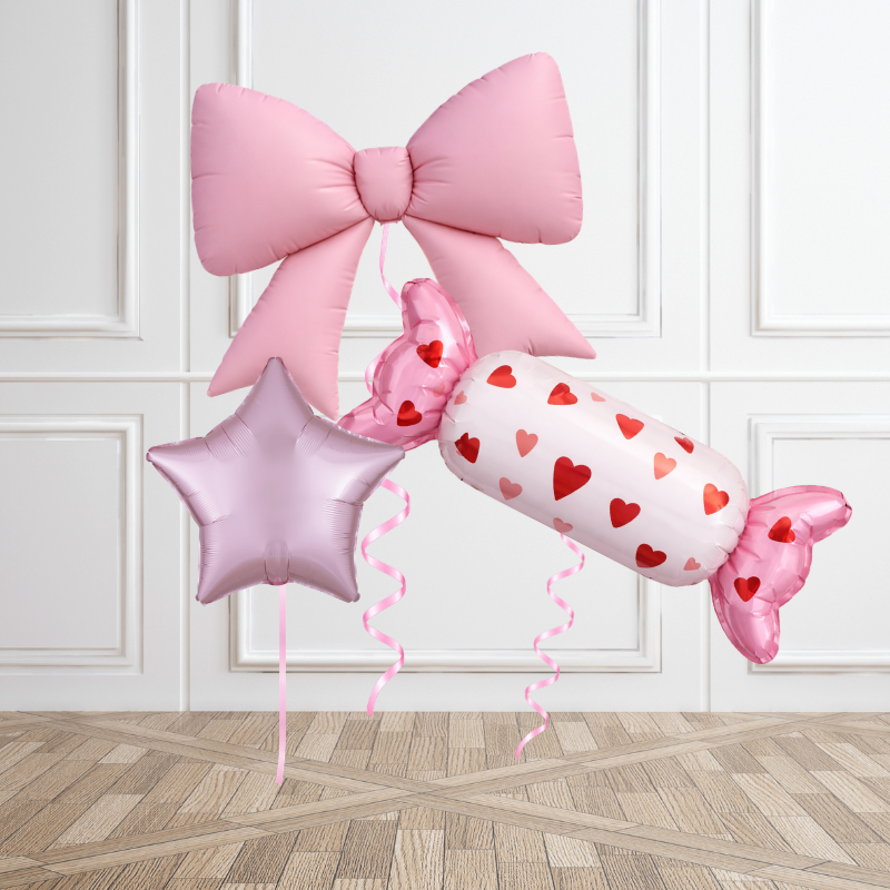 Candy Hearts Luxe Balloon Bouquet