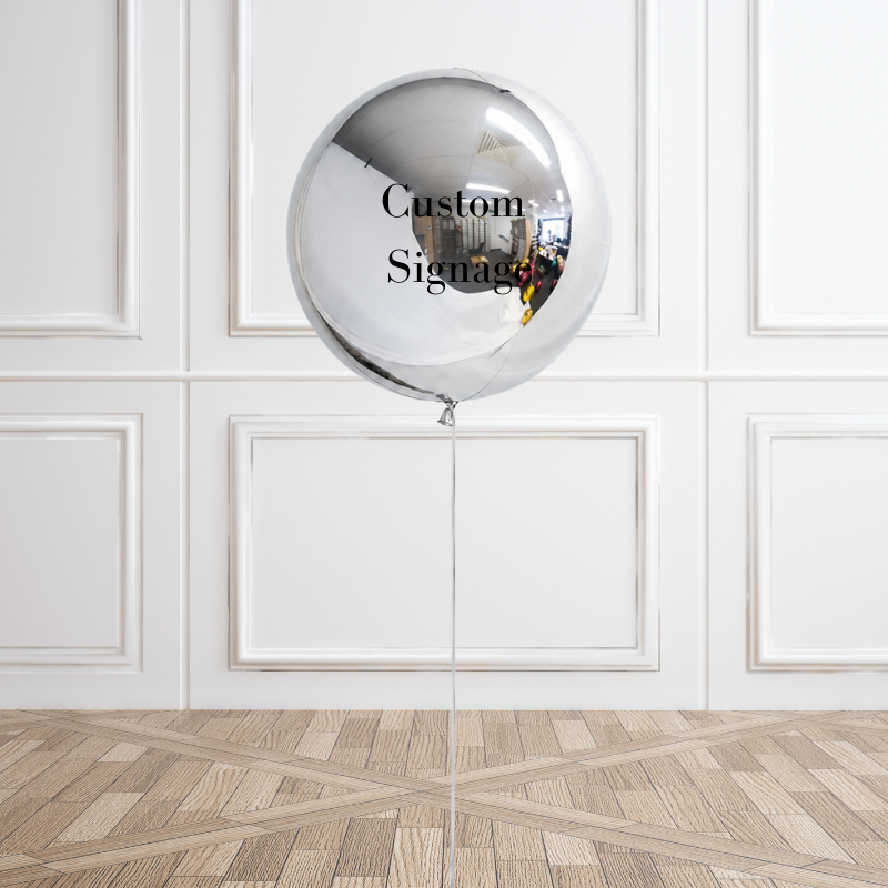 Personalised Chrome Orb Balloon
