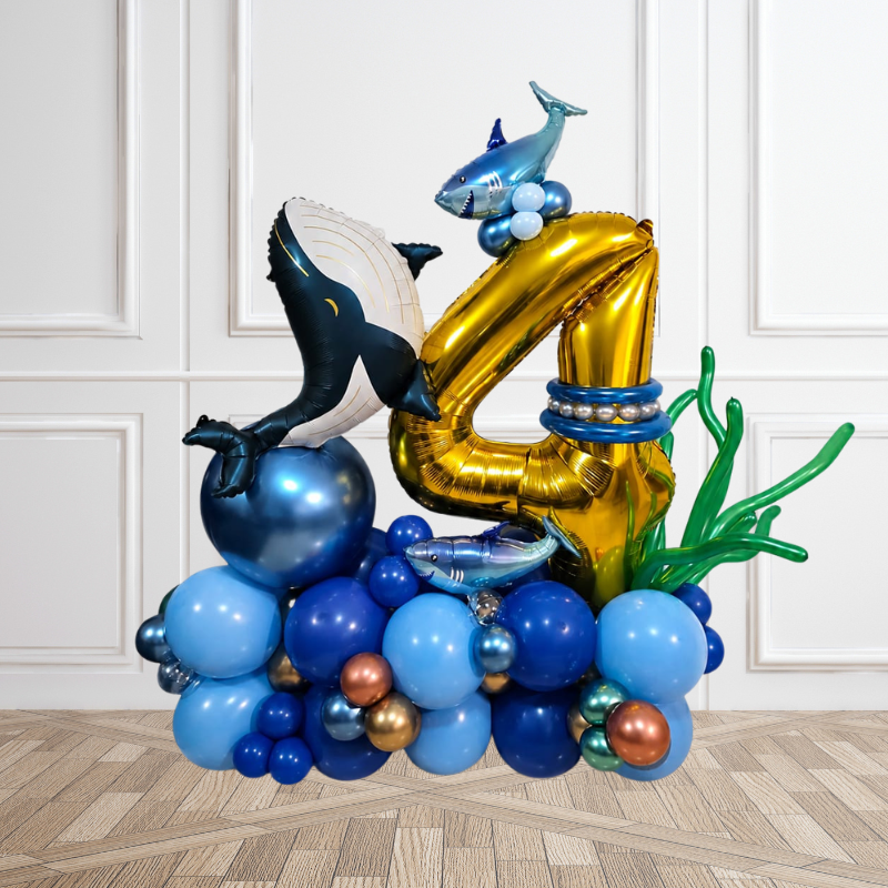 Shark Adventure Number Balloon Bunch