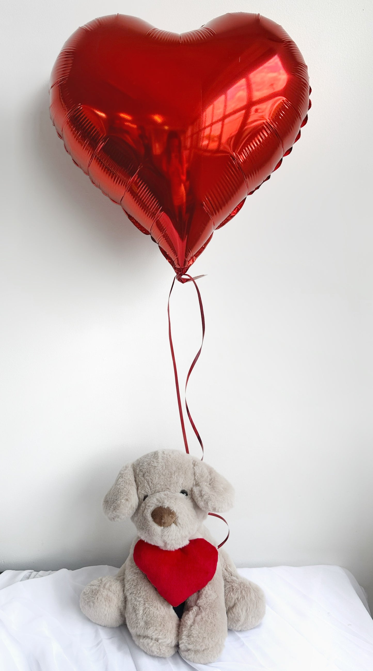 Triple Heart Teddy Balloon Gift