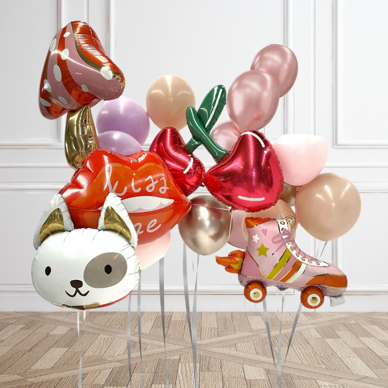 Kiss Me Giant Balloon Bunch