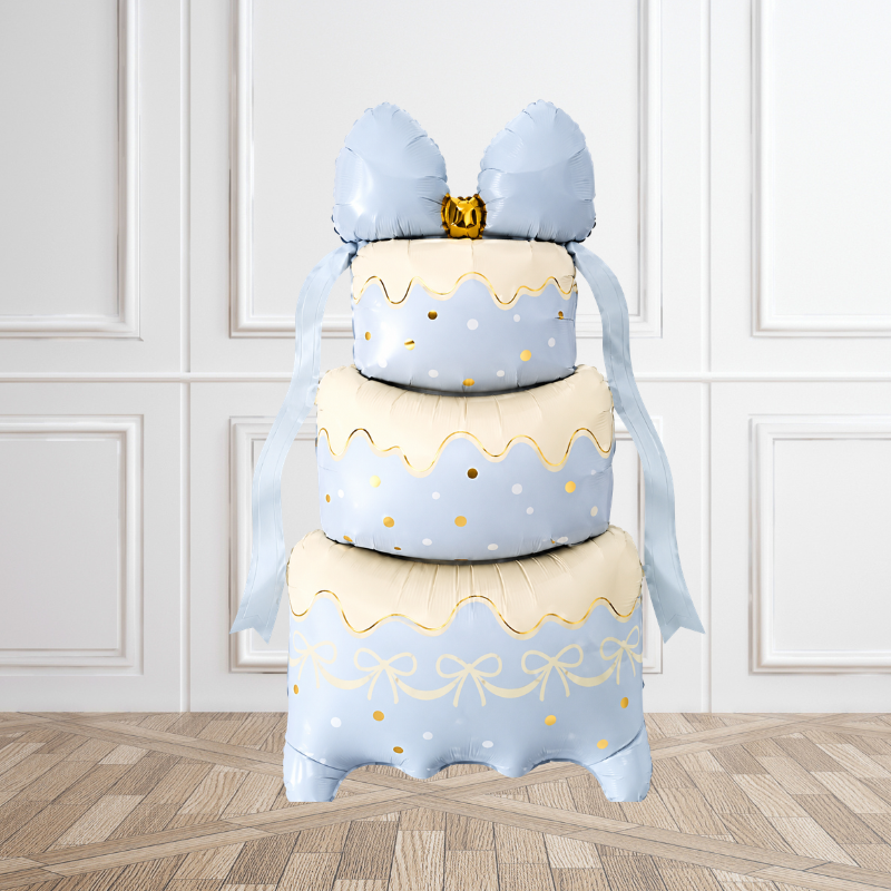 Blue Celebration Cake Foil Balloon