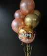 Rose Gold Birthday Glow Balloon Bouquet