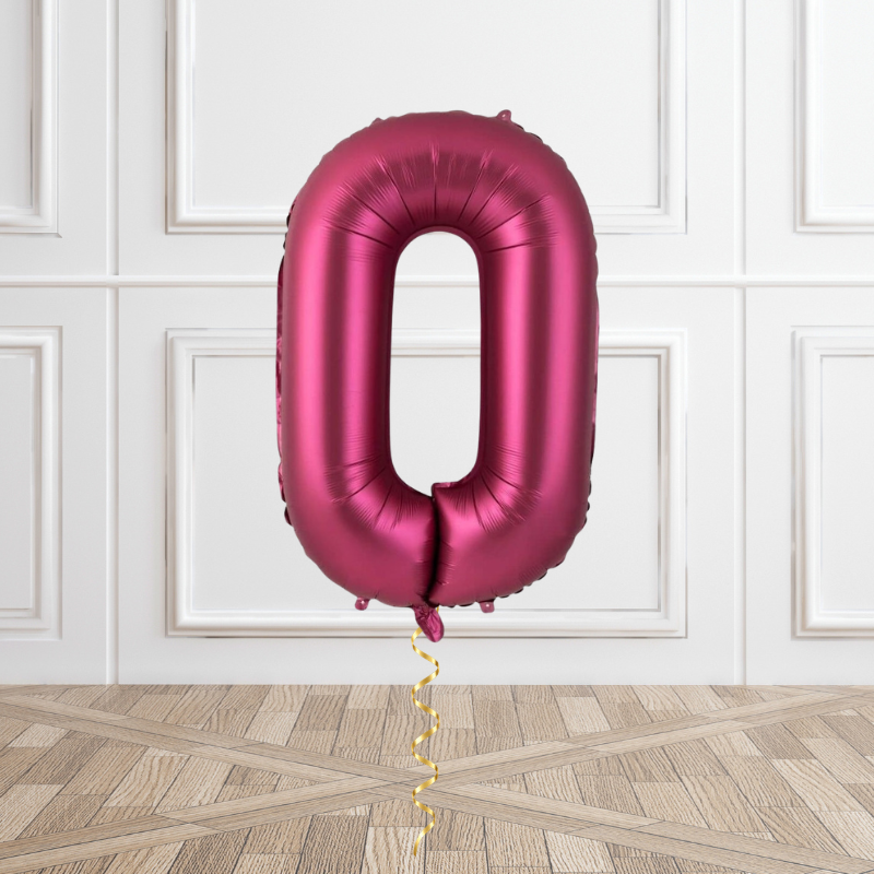 Berry Helium Foil Number Balloon