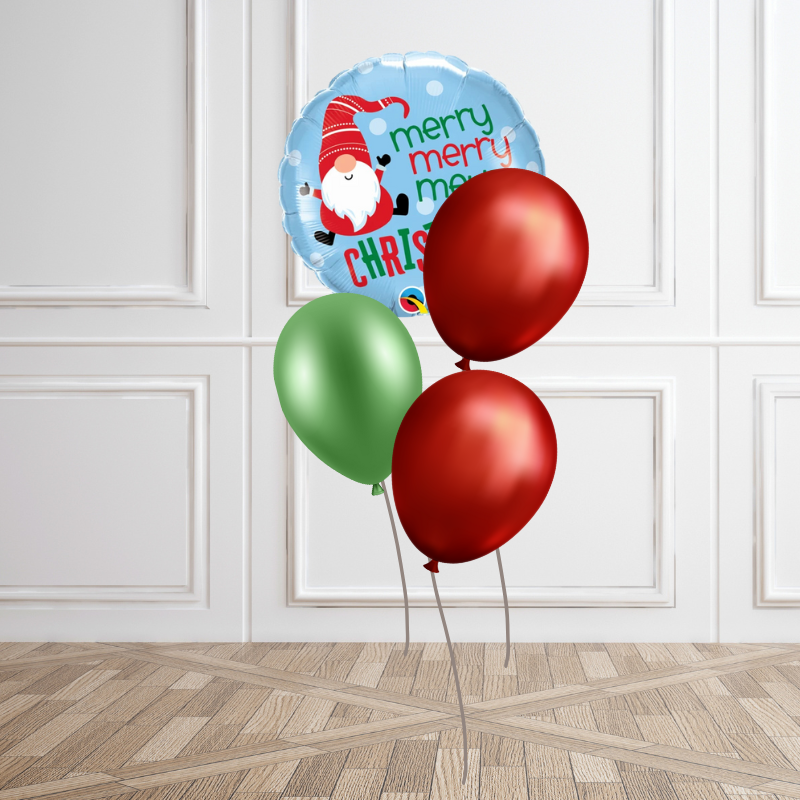 Merry Merry Christmas Santa Balloon Bouquet