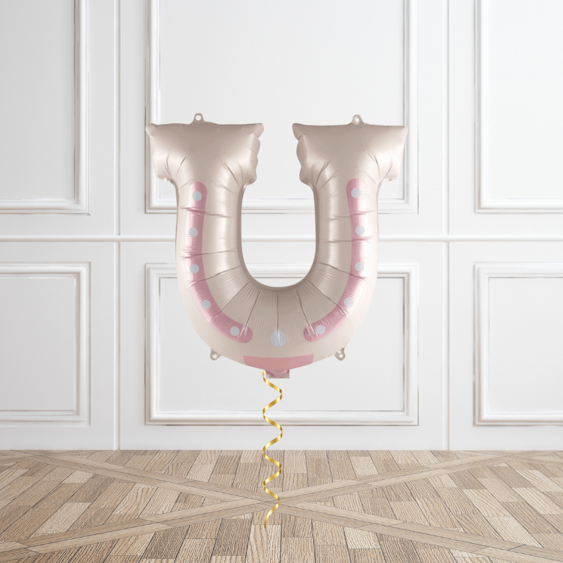 Pink Horseshoe Helium Foil Balloon