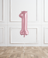 Pink Metallic Helium Number Balloon