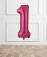 Berry Helium Foil Number Balloon