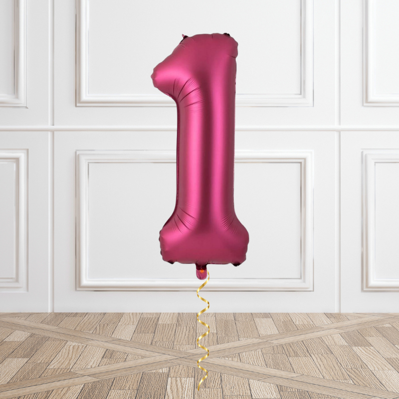 Berry Helium Foil Number Balloon