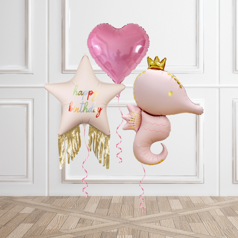Pink Seahorse Birthday Bundle