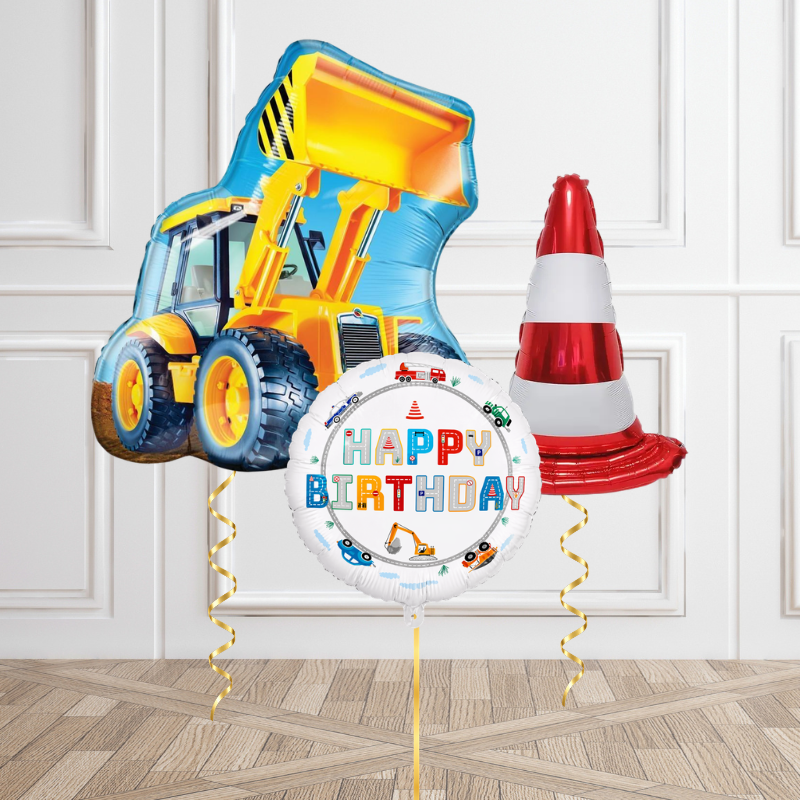 Construction Party Birthday Helium Bunch